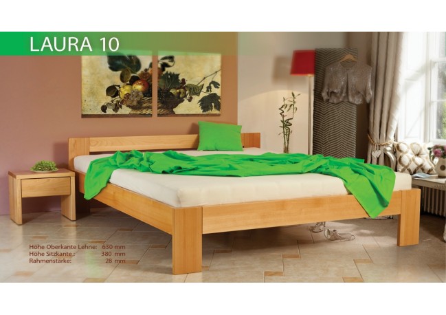 postel LAURA 10 buk prírodný